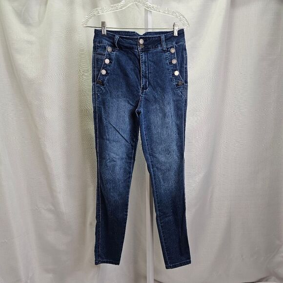 Articles of Society High Rise Button Detail Skinny Jeans Size 28 - Picture 1 of 9